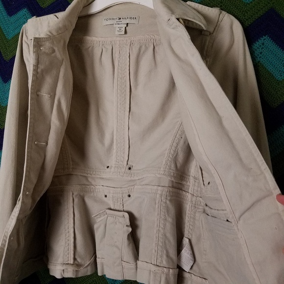 Tommy Hilfiger Khaki Trench Coat size M - Picture 6 of 8